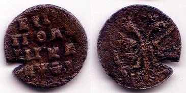 Polushka (1/4 kopeck) of Peter the Great, (Moscow) mint, 1719, Russia