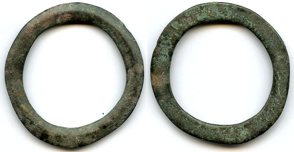 Excellent HUGE (63mm, 26.91g) ancient Celtic ring money from Hungary, ca.800-500 BC