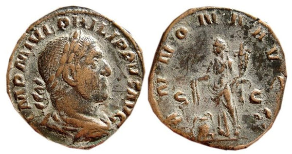 Bronze sestertius of Philip I (244-249 AD), Rome mint, Roman Empire