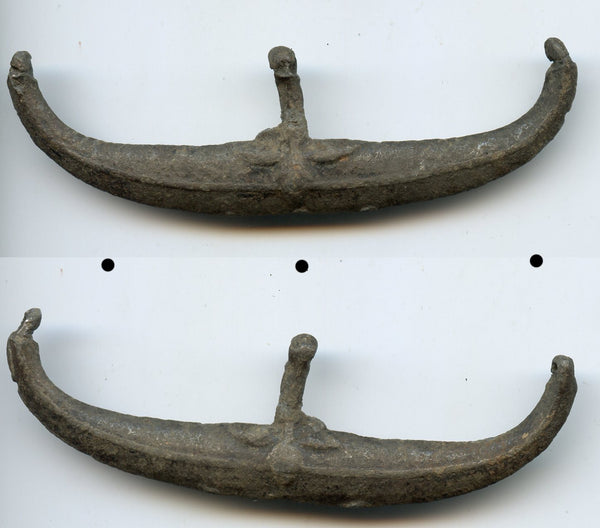 Scarce LARGE tin "canoe money", Palembang, Sumatra, Indonesia, ca.800-1200 AD
