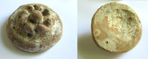 Ceremonial clay "gold cake" money, Western Han dynasty, c.206 BC-9 AD, China