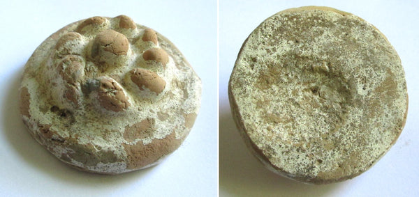 Ceremonial clay "gold cake" money, Western Han dynasty, c.206 BC-9 AD, China