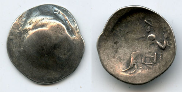 Very nice large silver tetradrachm, Danubian Celts, ca.2nd century BC, imitating Macedonian tetradrachms of Phillip III