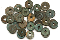 Lot of 39 various Kanei Tsuho coins, Japan, cast ca.1625-1867