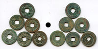 960-1127 AD - Northern Song dynasty (960-1127), lot of 6 various bronze cash of different Emperors, Empire of China
