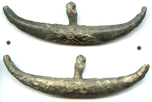 Large decorated tin boat money, Java, Majapahits?, Indonesia, c.1000/1600s