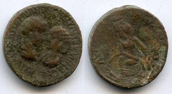 Large bronze AE31 of Gordian III (238-244 AD) and Tranquillina, Singara, Mesopotamia, issued 238-239 AD.