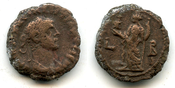 Potin tetradrachm of Diocletian (284-305 CE), Alexandria, Roman provincial coinage