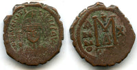 Large follis of Maurice Tiberius (582-602 CE), Constantinople, Byzantine Empire
