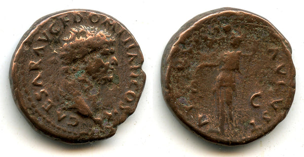 Bronze as of Domitian as Caesar (81-96 CE), AEQVITAS type, Roman Empire