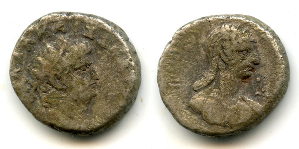 Silver tetradrachm of Nero and Poppaea, dated 63/64CE, Alexandria, Roman Egypt