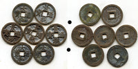 Lot of 7 large official cash, 15th century, Later Le Dynasty, Vietnam