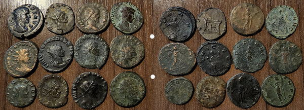 Lot of 12 various antoniniani of Claudius II (268-270 AD), Roman Empire