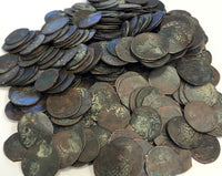 Lot of 50 Central Asian large copper coins, c.1400-1600, many w/countermarks