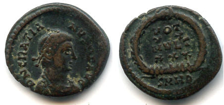 VOT XX MVLT XXX AE4 of Gratian (375-383 AD), Heraclea mint, Roman Empire
